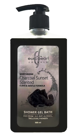 European formula Moisturising Charcoal Sunset Scented Shower Gel Bath  (500 ml)