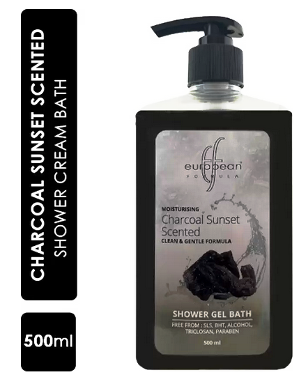 European formula Moisturising Charcoal Sunset Scented Shower Gel Bath  (500 ml)